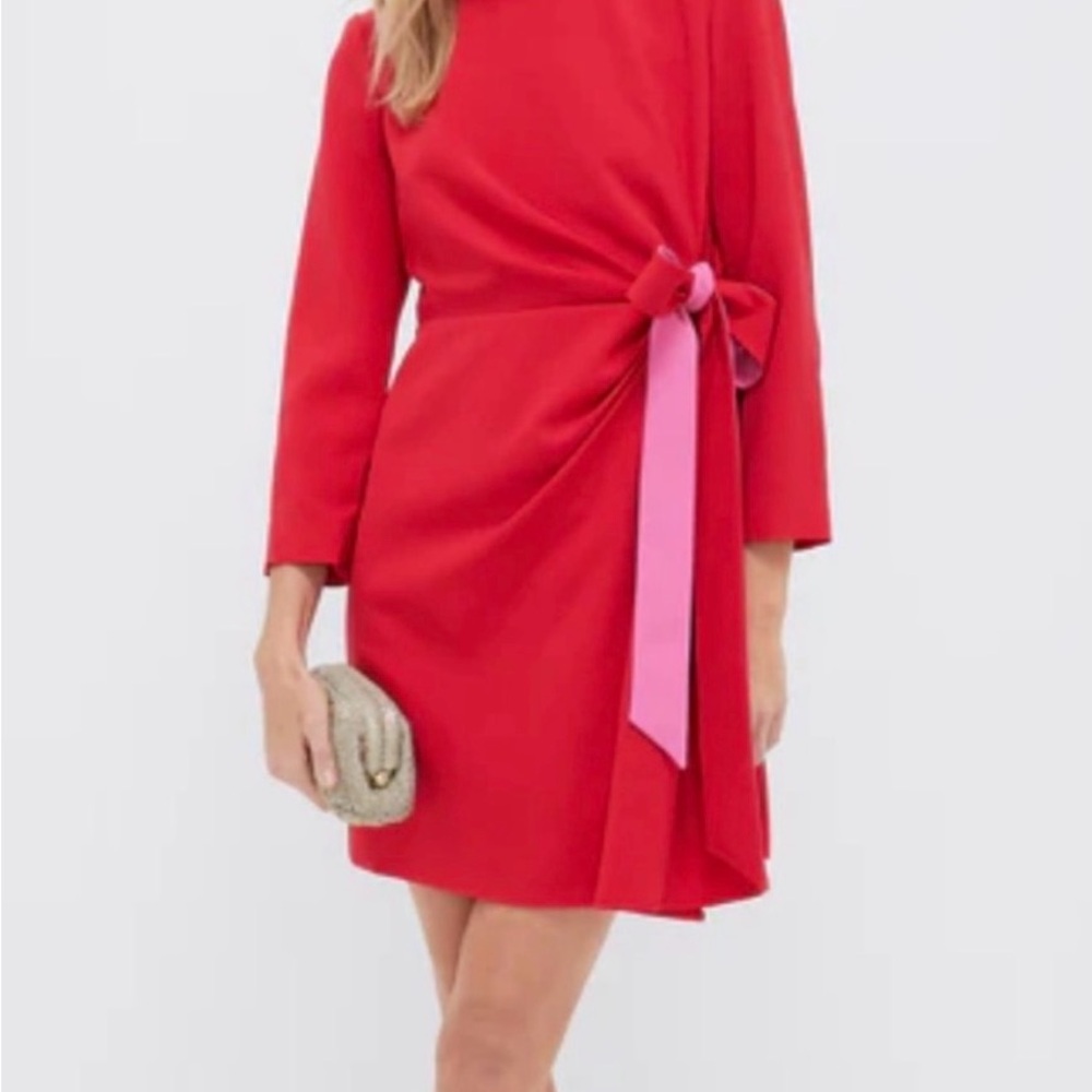 Tuckernuck Red Dress with Pink Bow